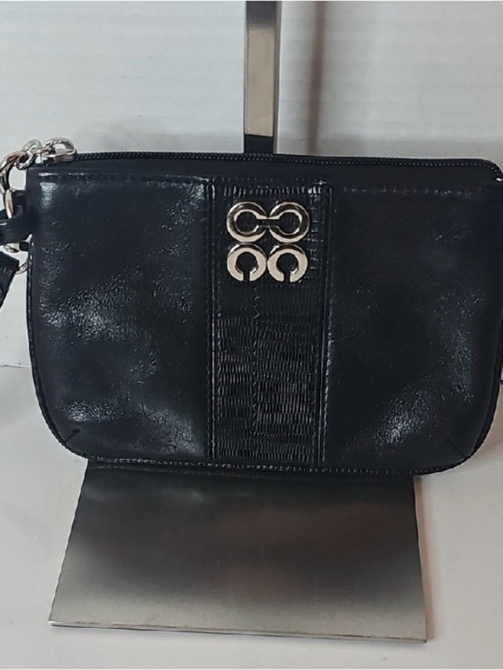 Coach Black Leather Wristlet